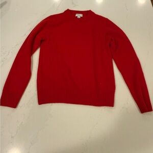 J Crew crewcuts Kids' Red cashmere crewneck sweater size M (10-11) like new!
